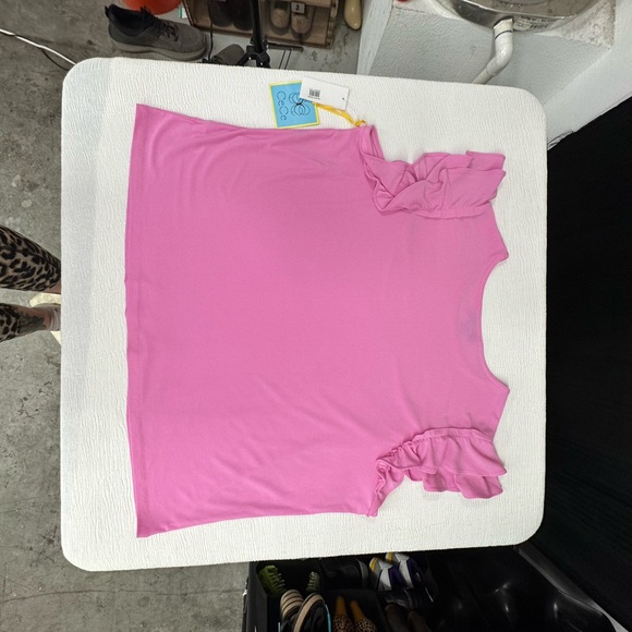 CeCe Pink Ruffle Sleeve Blouse - Picture 5 of 7